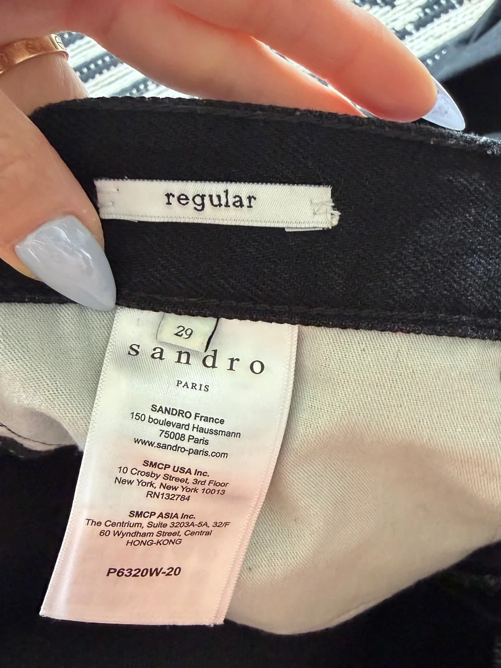 Nwot Sandro Paris Men's Black relax Straight-Leg Jeans